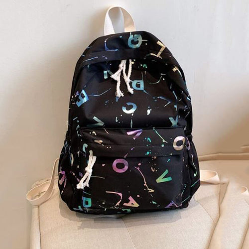 Splash Ink & Letter Graphic Backpack Ali Affordable