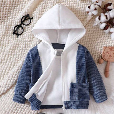 Baby Boy Two Tone Hooded Jacket
