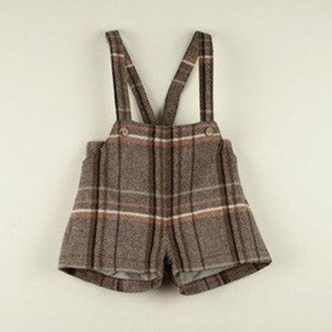 Plaid Overall Romper