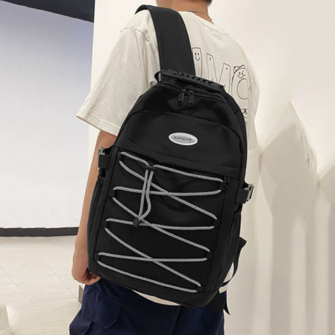 Drawstring Multi Pocket Backpack