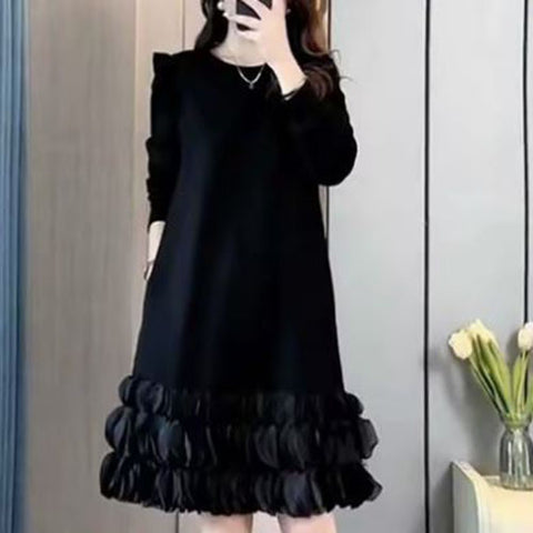 Ruffled Trim Dress