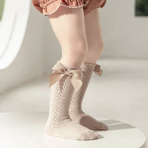 Knit Bow Socks