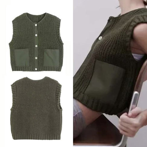 Cropped Knit Vest