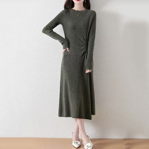 Gathered Knit Dress