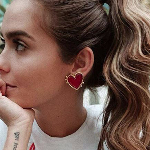 Red Heart Earrings