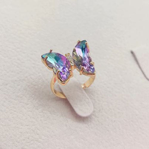 Crystal Butterfly Ring