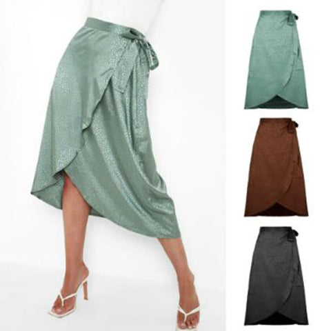 Satin Wrap Skirt