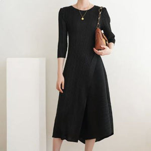 Pleated Asymmetrical Dress