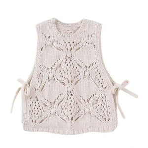 Open Knit Crop Vest