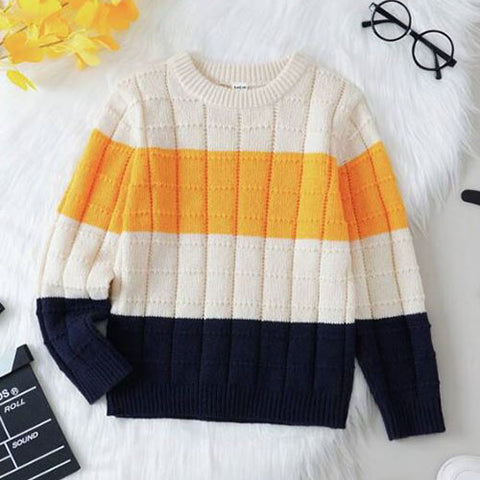 Tween Boy Color Block Sweater