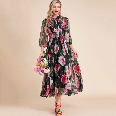 Chiffon Floral Dress