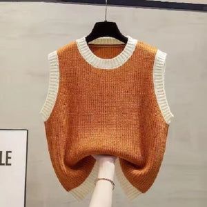 Colorblock Knit Vest