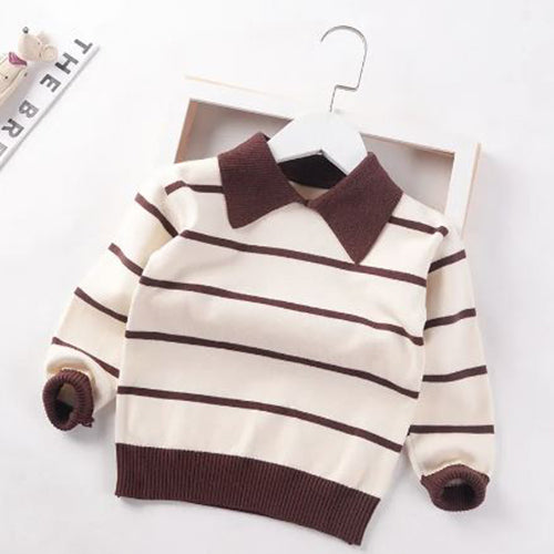 Thin Striped Collared Tee