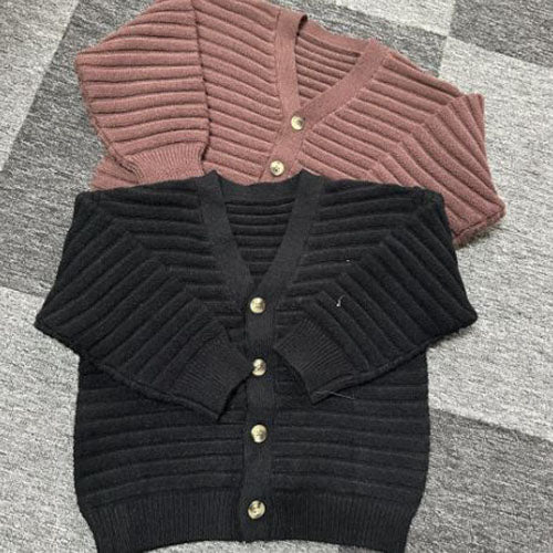 Horizontal Ribbed Cardigan