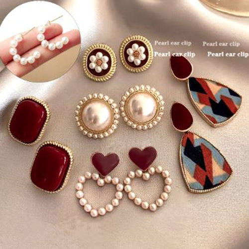 Burgundy Earring Collection