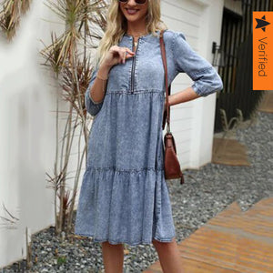 Denim Tiered Dress