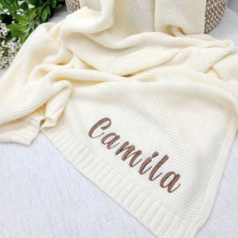 Personalized Knit Blanket