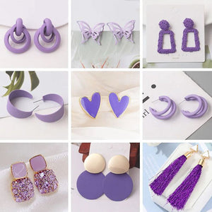 Purple Earring Collection