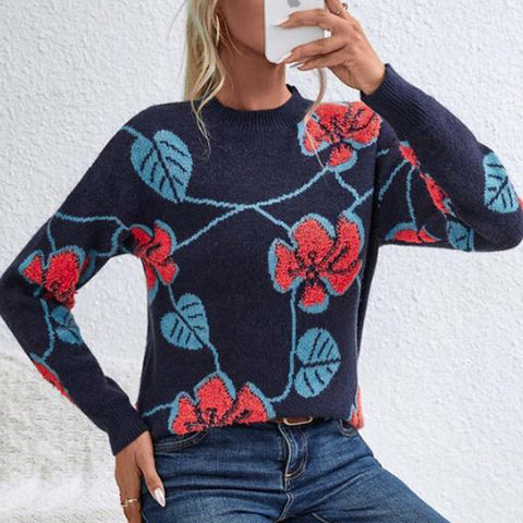 Floral Pattern Sweater