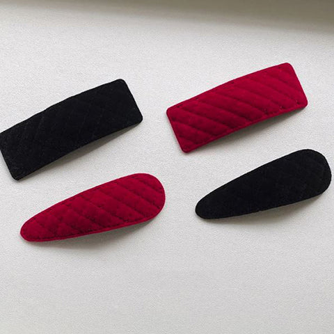Velour Quilted Hair Clip