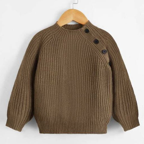Toddler Boys Button Detail Sweater
