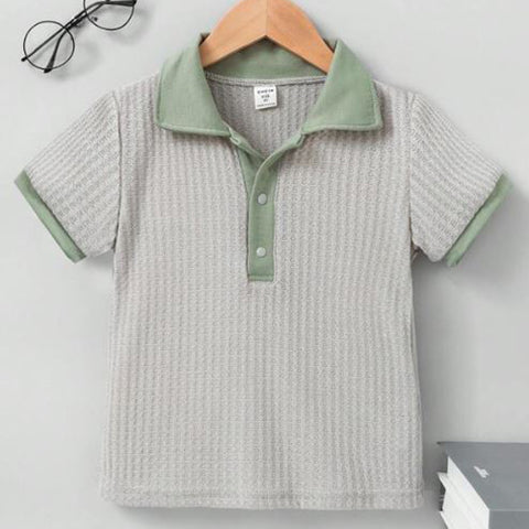 Toddler Boys Contrast Trim Polo Shirt