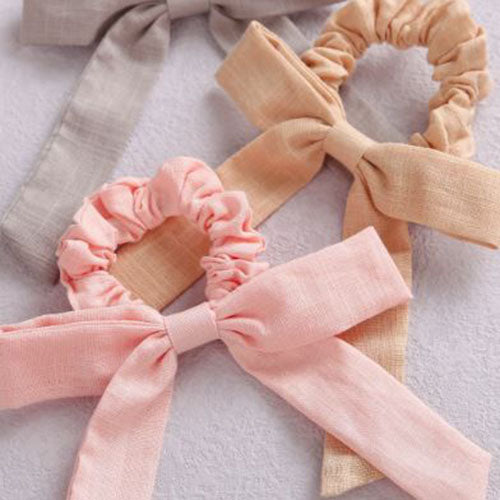 Linen Hair Bow