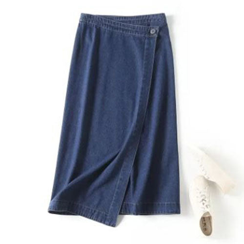 Denim Wrap Skirt