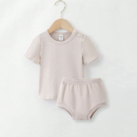 Baby Ribbed Knit Tee & Shorts