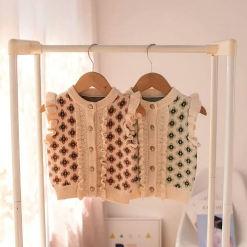 Floral Knit Vest