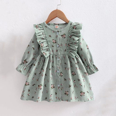 Baby Floral Corduroy Dress