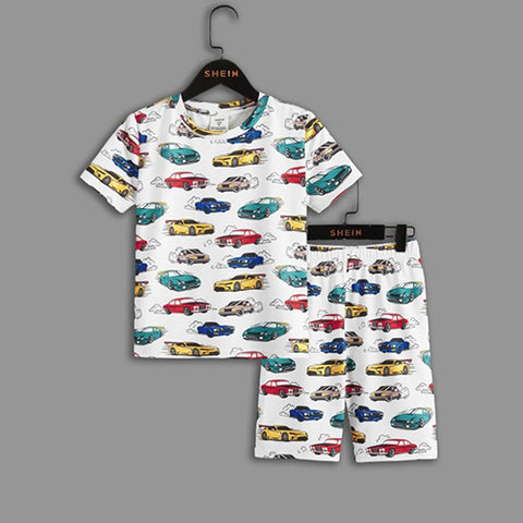 Boys Car Print Snug PJ Set
