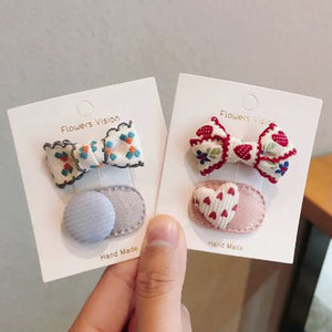 Embroidered Hair Clips