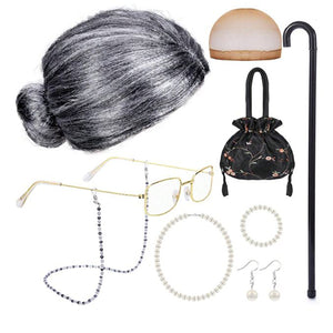 Old Lady Costume Set 10 pc