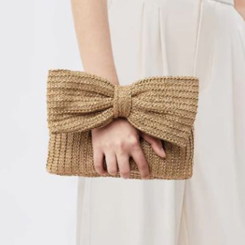 Burlap Bow Clutch