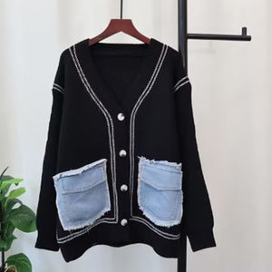 Denim Pocket Cardigan