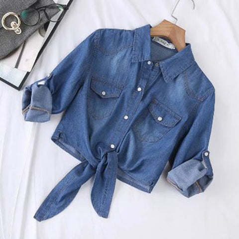 Denim Tie Shirt