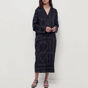 Geometric Print Shirt Dress