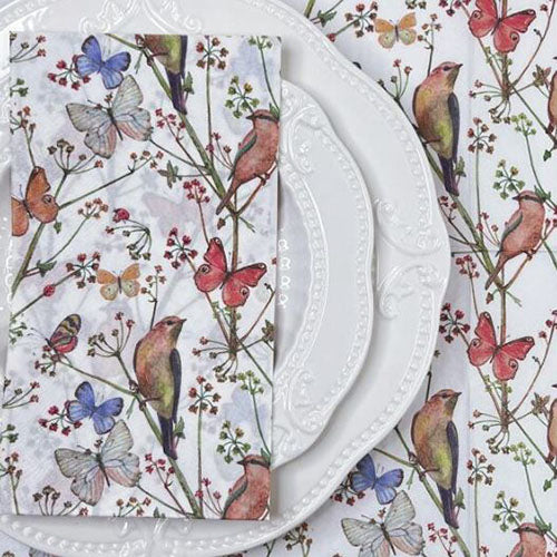 Butterfly & Floral Napkin 20 pc