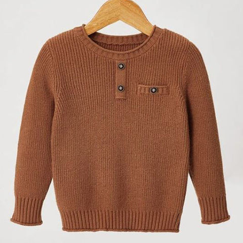 Toddler Boys Button Detail Sweater