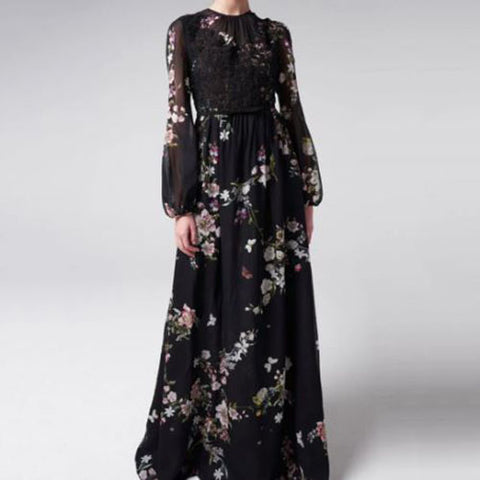 Floral Lace Maxi Dress