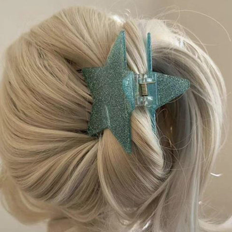 Glitter Star Hair Claw Clip