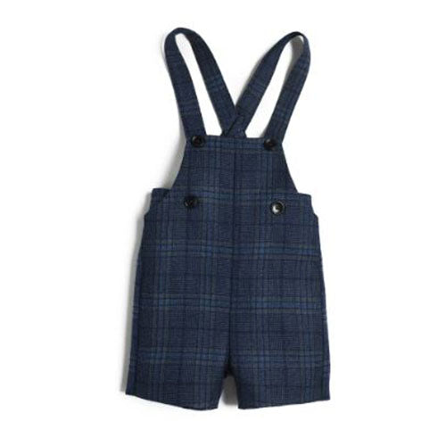 Plaid Overalls Romper