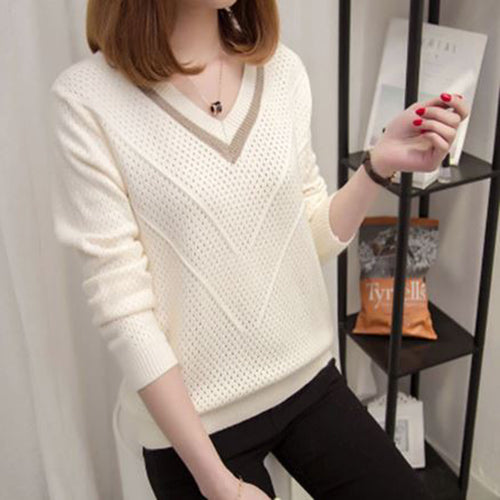 V-Neck Knit Sweater