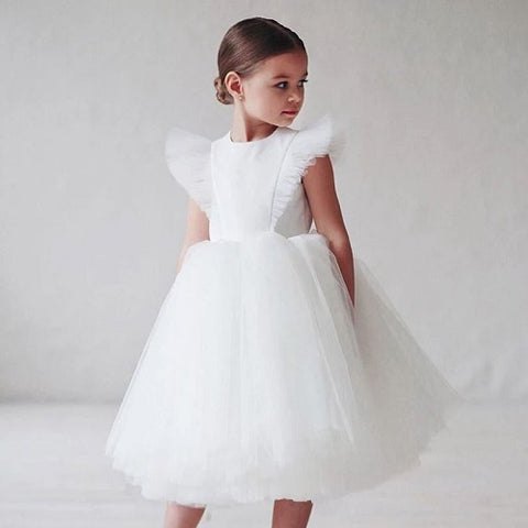 Ruffled Tulle Gown