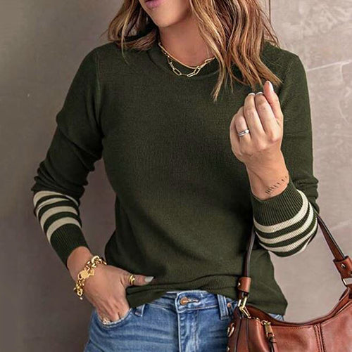 Striped Sleeve Sweater