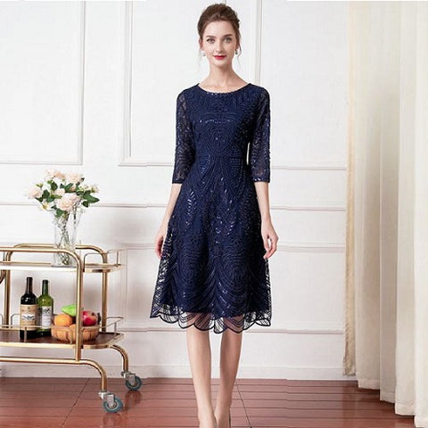 Lace Sequined Dress