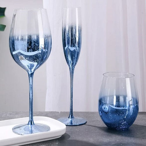 Blue Stemware