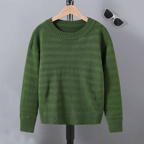 Tween Boys Solid Green Sweater