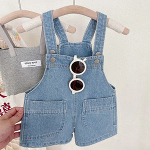 Denim Bib Shorts